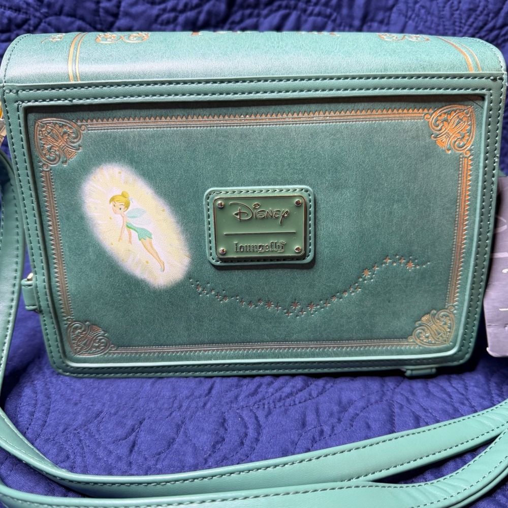 Loungefly Disney Peter Pan Storybook Series Convertible Crossbody Backpack Read - Picture 2 of 10